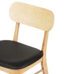 Kαρεκλα Τραπεζαριας Sekor HM9945.01 Rubberwood-Μαυρο PU 50x50x80υεκ. - Image 6