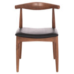 Kαρεκλα Τραπεζαριας Alor HM9947.03 Rubberwood Καρυδι-Μαυρο PU 55x51x75υεκ - Image 3