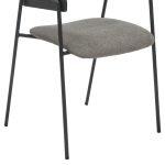 Καρεκλα Τραπεζαριας Korin HM9975.02 Μεταλλο & Ξυλο Μαυρο-Υφασμα Γκρι 54x51x72,5υεκ - Image 9