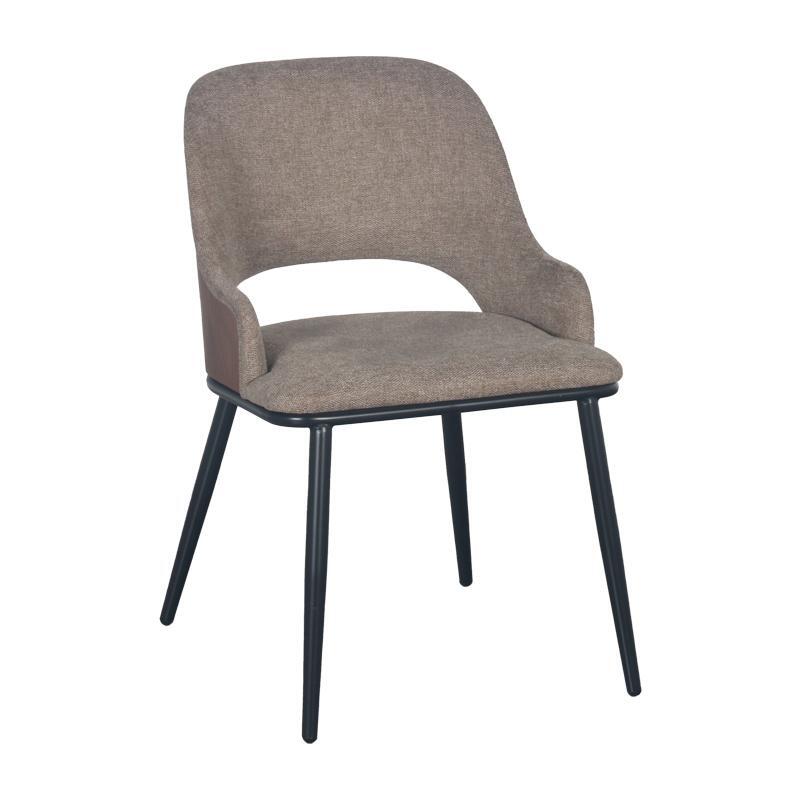 karekla-trapezarias-fylliana-1607-mpez-yfasma-me-mayra-metallika-podia-48x59x77ek1690458901 Καρεκλα Τραπεζαριας Fylliana 1607 Μπεζ Υφασμα Με Μαυρα Μεταλλικα Ποδια 48x59x77εκ - Image 1