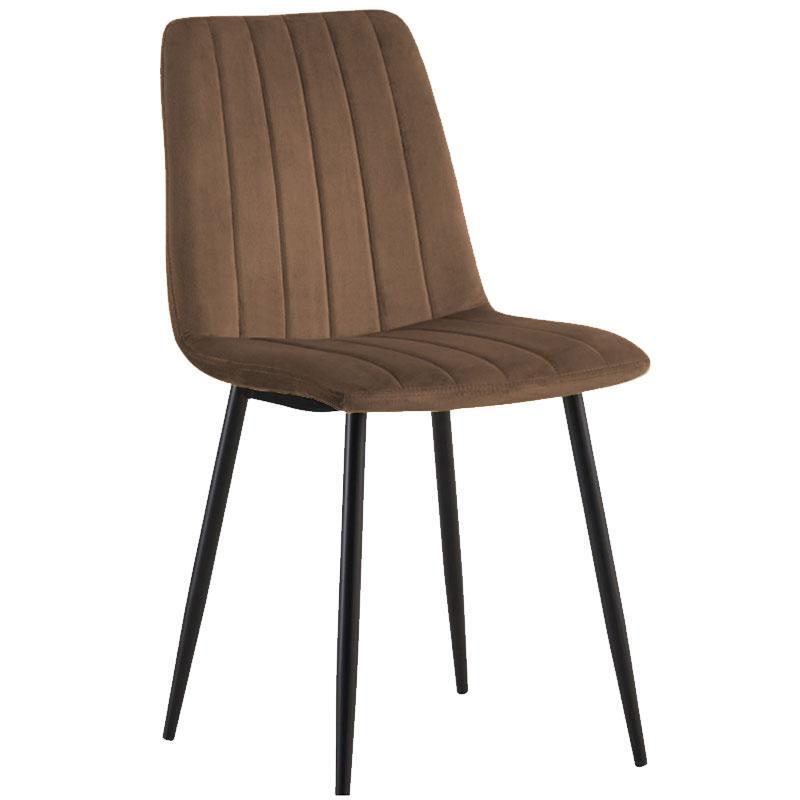 karekla-trapezarias-fylliana-2102-kafe-chroma-yfasmatos-me-mayra-metallika-podia-44x55x86ek1675942802 Καρεκλα Τραπεζαριας Fylliana 2102 Καφε Χρωμα Υφασματος Με Μαυρα Μεταλλικα Ποδια 44x55x86εκ - Image 1