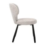 Καρεκλα Τραπεζαριας Fylliana "Althea" Με Μεταλλικα Ποδια Μπεζ-Μαυρο Χρωμα 51x61x82εκ - Image 3