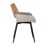 Καρεκλα Τραπεζαριας Fylliana FL6286 Μπεζ Υφασμα 58x54x81εκ - Image 3