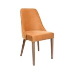 Καρεκλα Τραπεζαριας Fylliana t-3 Lux Κιτρινο Υφασμα Grey Oak Ποδια 45x50x90εκ