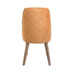 Καρεκλα Τραπεζαριας Fylliana t-3 Lux Κιτρινο Υφασμα Grey Oak Ποδια 45x50x90εκ - Image 3