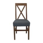 Καρεκλα Τραπεζαριας Fylliana Tx Grey Oak-Σιελ 43x44x98εκ - Image 2