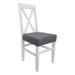 Καρεκλα Τραπεζαριας Fylliana Tx Λευκο-Γκρι 43x44x98εκ