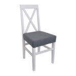Καρεκλα Τραπεζαριας Fylliana Tx Λευκο-Σιελ 43x44x98εκ