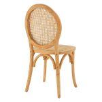 Καρεκλα Ξυλινη Tinsley Με Οβαλ Πλατη Και Πλεξη Rattan Σε Φυσικη Αποχρωση HM8745.01 45x50x97 Εκ. - Image 5