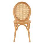 Καρεκλα Ξυλινη Tinsley Με Οβαλ Πλατη Και Πλεξη Rattan Σε Φυσικη Αποχρωση HM8745.01 45x50x97 Εκ. - Image 6