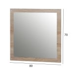 Καθρεφτης Τοιχου HM4360 Μελαμινη Σε Σοναμα 80x70x1.8(βάθος)εκ - Image 2
