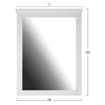 Καθρεπτης Τουαλετας Rosemary HM314.05 Λευκος 72x93 Εκ. - Image 2