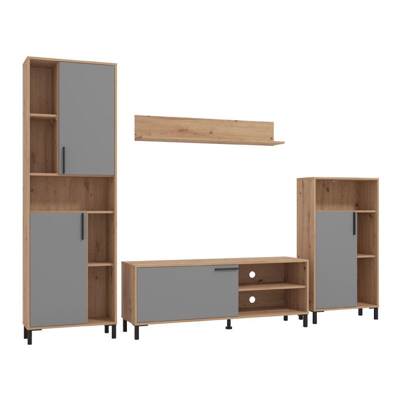 kentro-psychagogias-synthesi-cantal-artisan-oak-gkri-grafitis-279x38x1925ek1689154802 Κεντρο Ψυχαγωγιας-Συνθεση Cantal Artisan Oak-Γκρι Γραφιτης 279x38x192,5εκ - Image 1