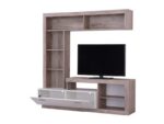 Κεντρο Ψυχαγωγιας-Συνθεση Glen Grey Oak/Λευκο 170x41x170εκ
