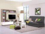 Κεντρο Ψυχαγωγιας-Συνθεση Glen Grey Oak/Λευκο 170x41x170εκ - Image 2