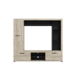 Κεντρο Ψυχαγωγιας-Συνθεση Lorca Grey Oak / Μαυρο 195x35x171εκ - Image 2