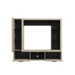 Κεντρο Ψυχαγωγιας-Συνθεση Lorca Grey Oak / Μαυρο 195x35x171εκ - Image 3