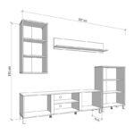 Κεντρο Ψυχαγωγιας-Συνθεση Peckham Λευκο-Oak 260x40x183εκ - Image 6