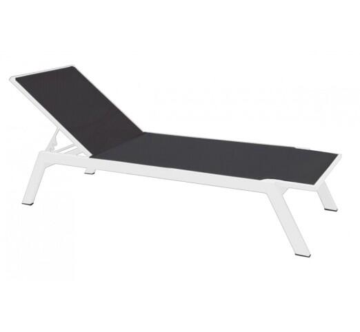 kerr-xaplostra-895-27560 Kerr White Ξαπλώστρα Αλουμινίου Textilene Black - Image 1