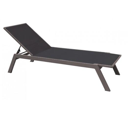 kerr-xaplostra-895-27562 Kerr Taupe Ξαπλώστρα Αλουμινίου Textilene Black - Image 1