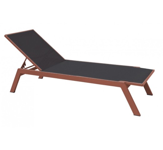 kerr-xaplostra-895-27563 Kerr Copper Ξαπλώστρα Αλουμινίου Textilene Black - Image 1