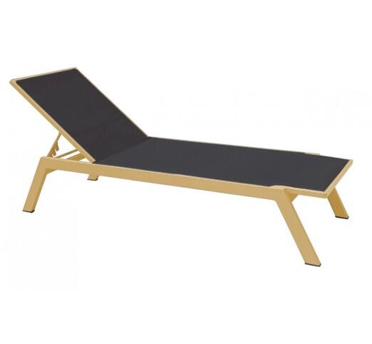 kerr-xaplostra-895-27566 Kerr Gold Ξαπλώστρα Αλουμινίου Textilene Black - Image 1