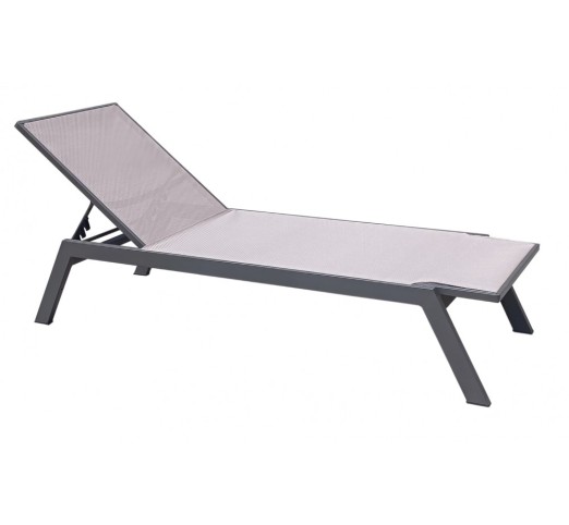 kerr-xaplostra-895-27570 Kerr Anthracite Ξαπλώστρα Αλουμινίου Textilene Beige - Image 1
