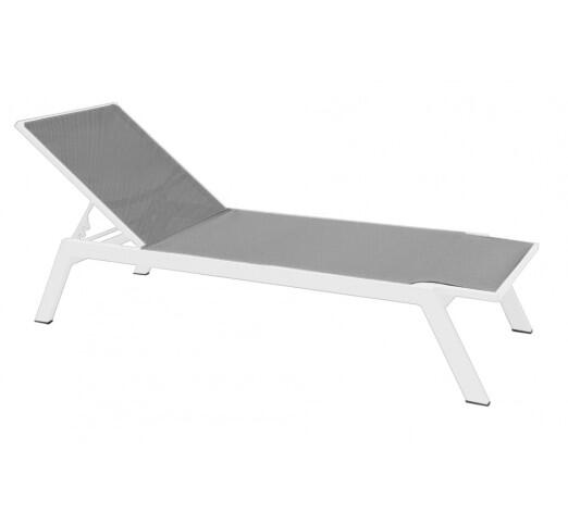 kerr-xaplostra-895-27578 Kerr White Ξαπλώστρα Αλουμινίου Textilene Grey - Image 1