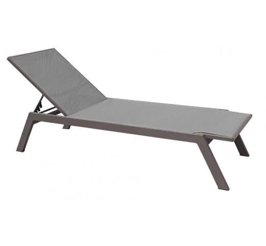 kerr-xaplostra-895-27580 Kerr Taupe Ξαπλώστρα Αλουμινίου Textilene Grey - Image 1