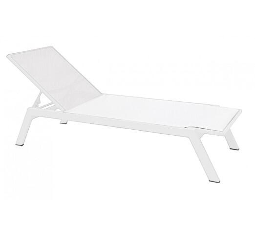 kerr-xaplostra-895-27587 Kerr White Ξαπλώστρα Αλουμινίου Textilene White - Image 1