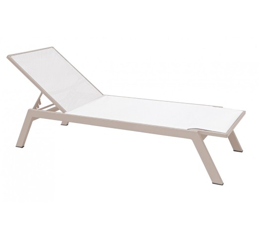 kerr-xaplostra-895-27592 Kerr Sand Ξαπλώστρα Αλουμινίου Textilene White - Image 1