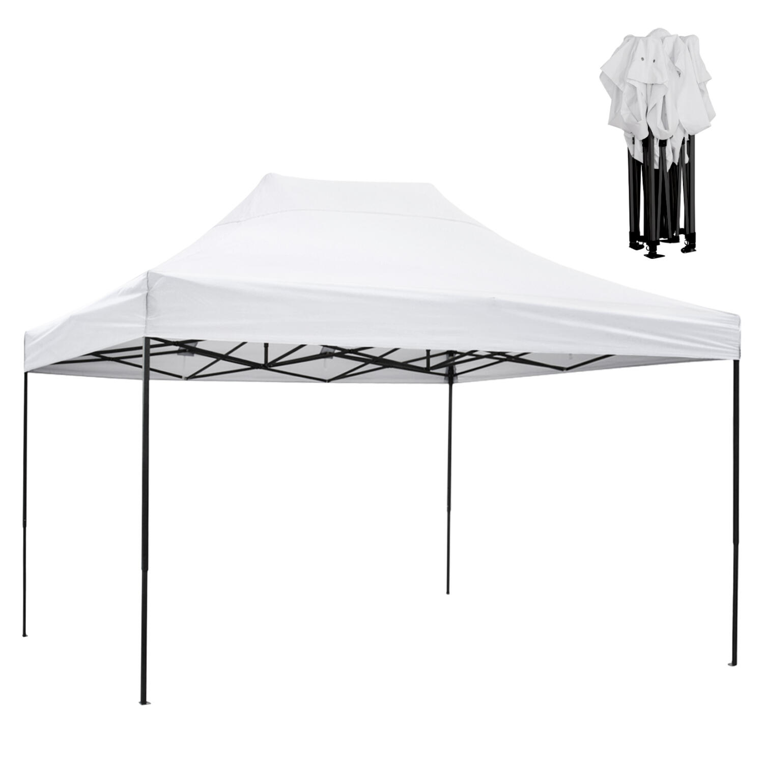 kioski-gazebo-fb96311-ptyssomeno-skeleto Κιοσκι/Gazebo Matthew HM6311 Πτυσσομενο-Σκελετος Μεταλ.μαυρος-Λευκο Υφασμα 3x4,5x3,10yμ - Image 1