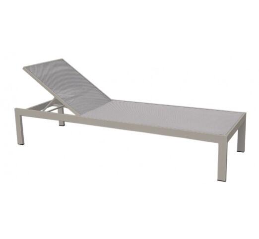 kiro-xaplostra-896-100489 Kiro Grey Ξαπλώστρα Αλουμινίου Textilene Grey/White - Image 1
