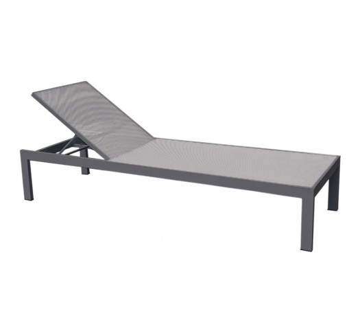 kiro-xaplostra-896-100492 Kiro Anthracite Ξαπλώστρα Αλουμινίου Textilene Grey/White - Image 1