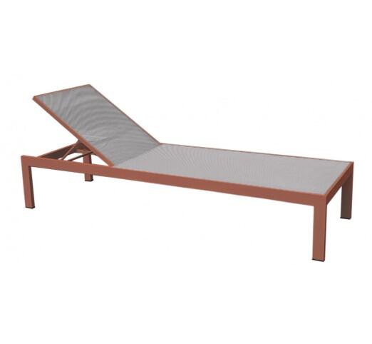 kiro-xaplostra-896-100494 Kiro Copper Ξαπλώστρα Αλουμινίου Textilene Grey/White - Image 1