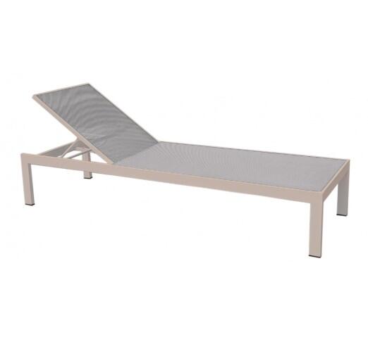 kiro-xaplostra-896-100496 Kiro Sand Ξαπλώστρα Αλουμινίου Textilene Grey/White - Image 1