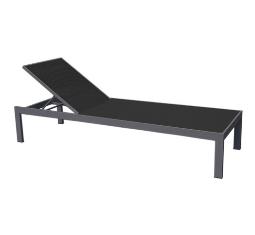 kiro-xaplostra-896-27620 Kiro Anthracite Ξαπλώστρα Αλουμινίου Textilene Black - Image 1