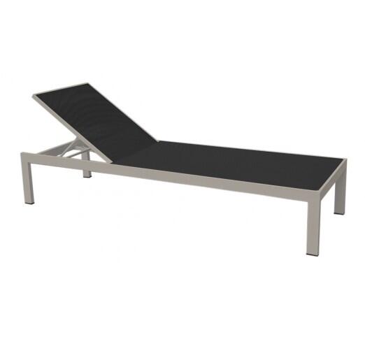 kiro-xaplostra-896-27626 Kiro Grey Ξαπλώστρα Αλουμινίου Textilene Black - Image 1
