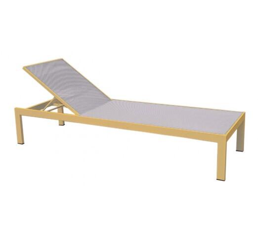 kiro-xaplostra-896-27636 Kiro Gold Ξαπλώστρα Αλουμινίου Textilene Beige - Image 1