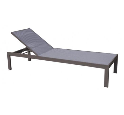 kiro-xaplostra-896-27639 Kiro Taupe Ξαπλώστρα Αλουμινίου Textilene Grey - Image 1