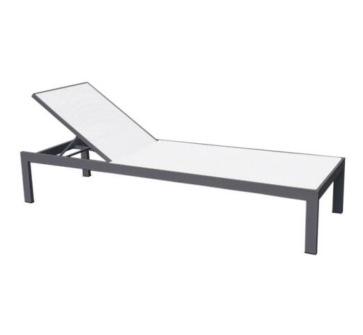 kiro-xaplostra-896-27647 Kiro Anthracite Ξαπλώστρα Αλουμινίου Textilene White - Image 1