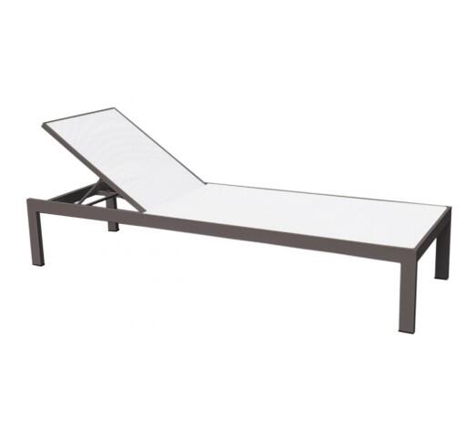 kiro-xaplostra-896-27648 Kiro Taupe Ξαπλώστρα Αλουμινίου Textilene White - Image 1