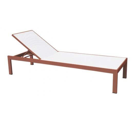 kiro-xaplostra-896-27649 Kiro Copper Ξαπλώστρα Αλουμινίου Textilene White - Image 1