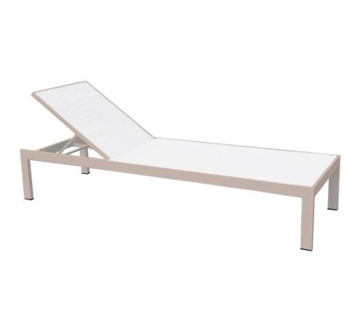 kiro-xaplostra-896-27651 Kiro Sand Ξαπλώστρα Αλουμινίου Textilene White - Image 1