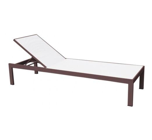 kiro-xaplostra-896-27652 Kiro Brown Ξαπλώστρα Αλουμινίου Textilene White - Image 1