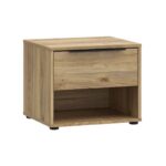 Κομοδινο Aria Mauvella Oak Χρωμα 49x42x40εκ