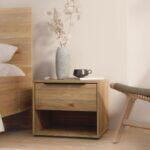 Κομοδινο Aria Mauvella Oak Χρωμα 49x42x40εκ - Image 2