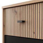Κομοδινο Avignon νο2f Artisan Oak-Μαυρο Χρωμα 48x40x52εκ - Image 5