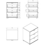 Κομοδινο Duero 3f Λευκη Λακα 45x40x63εκ - Image 6