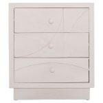 Κομοδινο Σειρα Santorini HM18047 MDF Σε Υπολευκο χρωμα-3 Συρταρia 48x38x55,5υεκ. - Image 3